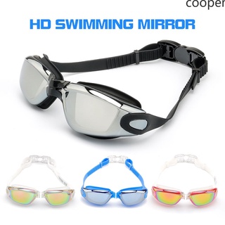 Gafas de natación HD para adultos, impermeables y antiniebla, galvanizadas, marco grande, gafas de natación