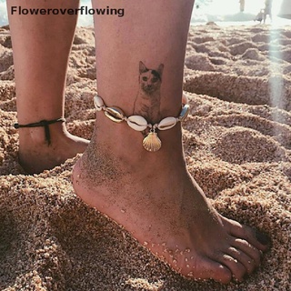 fofi natural cowrie cuentas shell tobillera pulsera hecha a mano playa encantadora pie joyería caliente