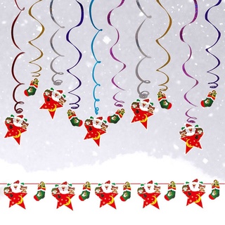 Sweetjohn1 adorno/banda De baño en Espiral Para decoración De árbol De navidad/papá Noel/navidad/fiesta/hogar/habitación/Festival (6)