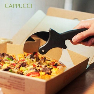 cappucci mango de plástico cortador de pizza cortadores de cocina ruedas rebanador espacio de acero inoxidable cocina pizza herramientas de grado alimenticio hornear forma redonda/multicolor