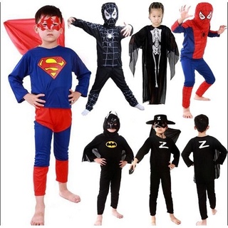 Disfraz De Halloween Spiderman Superman Batman Zorro Niños Rendimiento Traje Conjunto @ SLR