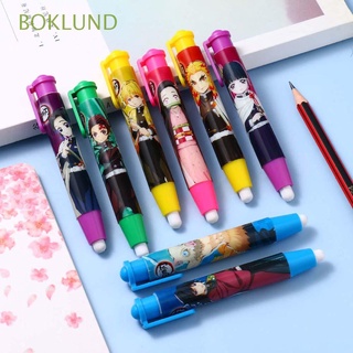 boklund lindo lápiz borrador estudiante demonio asesino borrador kimetsu no yaiba pluma retráctil forma borrador niños novedad escuela niños regalo goma