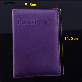 qowine mujeres hombres pasaporte titular de cuero sintético viaje pasaporte cubierta de la tarjeta titular co (3)