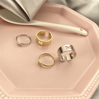 XIA 1 par de anillos de mariposa para parejas, anillos de compromiso, anillos para hombres, mujeres, boda, joyería, aniversario, regalo de cumpleaños