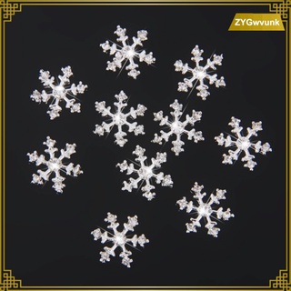 10 cristal copo de nieve diamantes de imitación boda artesanía adorno diy botón 14mm