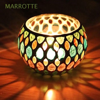 marrotte estilo marroquí candelabro de vidrio tarro de vela titular de la vela centrepiece luz de té europea mesa mosaico votivo decoración del hogar (1)