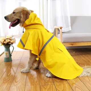 Nir abrigo/puncho De lluvia impermeable con tira reflectante Para perros (3)