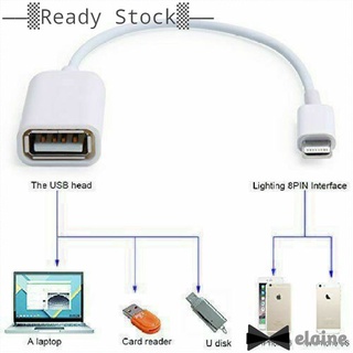Elaine para Apple interfaz macho a USB hembra OTG Cable adaptador para Apple iPhone 5 5s 6 6s Plus 7