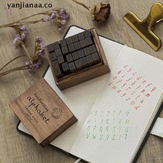 yan 28/70pcs diy número alfabeto combinación letra sello diario vintage regalo de madera. (8)