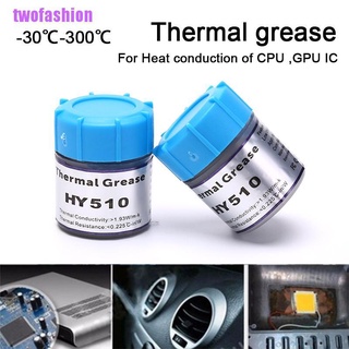 [twofashion] 2 piezas HY510 gris CPU compuesto de silicona pasta térmica grasa conductora disipador térmico