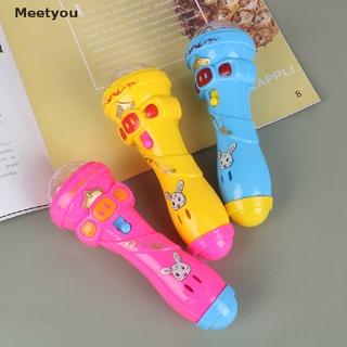 [meetyou] juguete de plástico con forma de micrófono para niños/linterna estrellada/juguetes intermitentes co