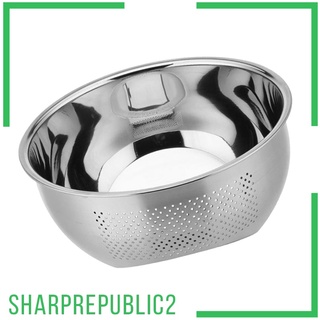 Sharprepublic2 tazón escurridor De acero inoxidable Para Lavar fideos/Frutas/verduras/cocina/codora Lateral/colador/limpieza