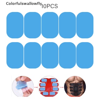 colorfulswallowfly 10pcs almohadillas de gel para ems abdominal trainer estimulador muscular ejercitador adelgazante csf
