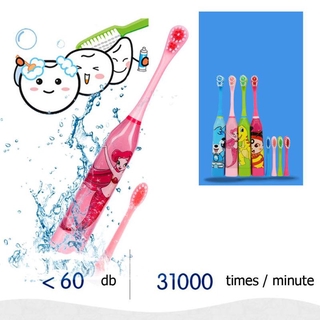 cepillo de dientes eléctrico portátil para niños con batería de dibujos animados lindo