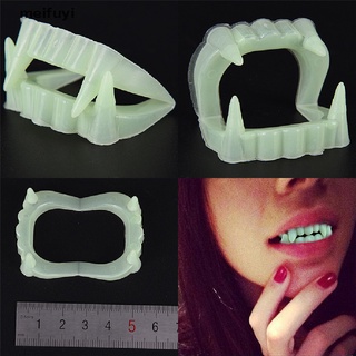 [meifuyi] 10pcs halloween fiesta de vacaciones vampiro luminoso dientes falsos disfraz de dentadura 439co