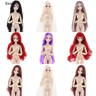 18 articulaciones móviles 30cm 3d De ojos De Plástico muñeca niña juguete diy Multi-Color cuerpo desnudo Br