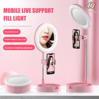 FCD Photo Studio teléfono Video Mini mesa de escritorio LED anillo de luz fotografía regulable anillo de maquillaje lámpara