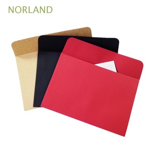 NORLAND sobres de papel en blanco simplicidad tarjeta de regalo sobres estilo europeo negro rojo para la escuela oficina invitación de negocios Retro Vintage carta suministros