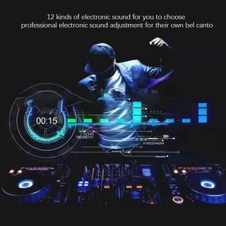 V8 tarjeta de sonido en vivo cambiador de voz DJ mezclador de Audio en vivo tablero de sonido para IPhone PC teléfono, Bluetooth mezclador con efectos de sonido (4)