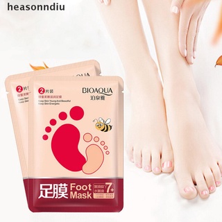 Heasonndiu 2pics/bag exfoliating peel foot mask feet remove callus hard dead skin care CO
