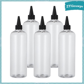 5 lot Hair Dye Glue Applicator Refillable Liquid Soap Essential Oils Bottles (8)