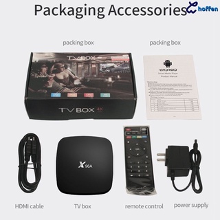 Hffen X96A Android 10.0 Tv Box 2.4ghz/5ghz Dual Band Wifi Set-Top Tv Box 16 2gb Ram Gb Rom 3d 4k Hdr10 H.265 Android decodificador Tv