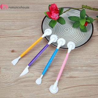 Romance❤ 4 pzas set De herramientas De modelado De flores Sugarcraft Fondant decoración De pasteles (4)