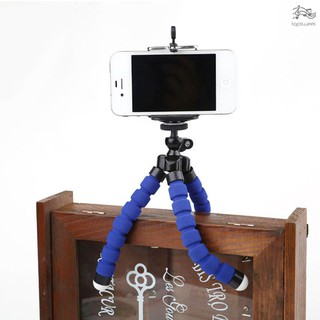 Mini Trípode flexible de pulpo esponja para teléfono móvil smartphone cámara accesorio azul (6)