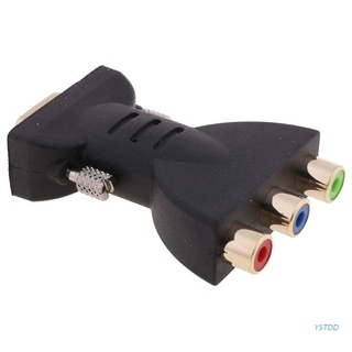 🔥YSTDD VGA to AV Adapter VGA to 3RCA Plug Converter Component Video Jack Connector for DVD TV High Definition Devices