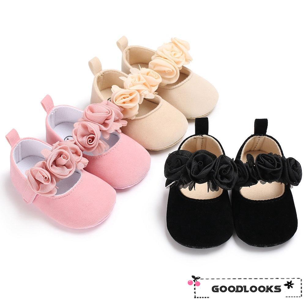 Hgl zapatos de cuna para bebé recién nacido niña suela suave Prewalker antideslizante