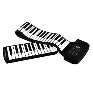 88 teclas de silicona Flexible enrollable Piano plegable teclado de mano