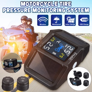 Sistema de monitoreo de presión de neumáticos a prueba de agua solar TPMS en tiempo Real para motocicleta