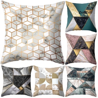 bilibili Color Block Triangle Geometric Pattern Pillow Case Cushion Cover Car Sofa Decor (7)