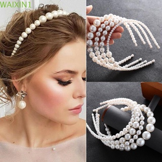 subeii joyería aro de pelo novia boda elegante gran perla diadema accesorios de lujo moda mujeres niña headwear