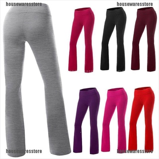 [ware para el hogar] pantalones de yoga para mujer bootcut run gym jogger leggings flare pantalones de pierna ancha señoras