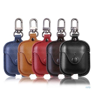 🔥YSTDA Soft Protective Case for Airpods Leather AirPods Earphone Cover Storage Bag Keychain
