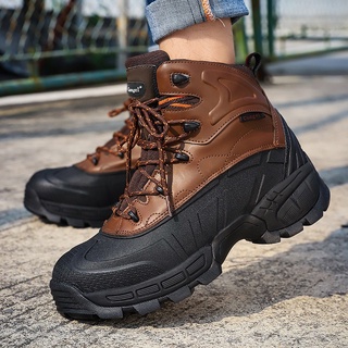 [Alta calidad]zapatos de seguridad botas de senderismo de los hombres de la moda botas de escalada de acero zapatos de trabajo de cuero de vaca botas de herramientas (8)