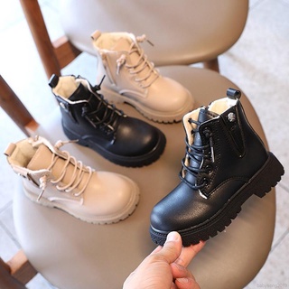 Niños Niña Botas De Bebé Zapatos De PU De Invierno Felpa Al Aire Libre Cómodos Nieve