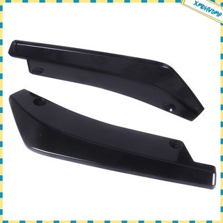 2Pcs Universal Black Rear Bumper Lip Diffuser Splitter Canard Body Kit