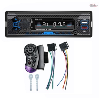 Radio de coche estéreo reproductor MP3 BT Audio y manos libres llamadas Radio FM soporte USB TF entrada Aux con mando a distancia inalámbrico (1)