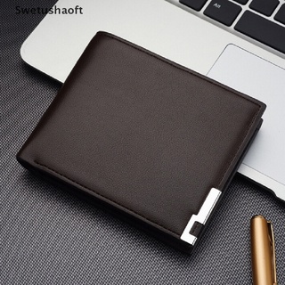 [SWE] Men's Leather Bifold ID Card Holder Purse Wallet Billfold Handbag Slim Clutch FTO