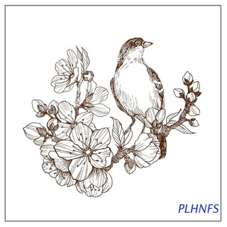 plhnfs branch bird diy silicona transparente sello sello scrapbook decoración álbum de recortes