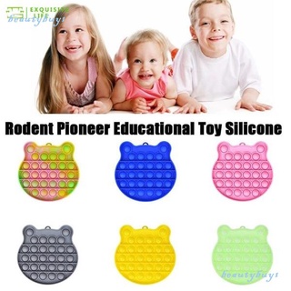 nuevo pop it fidget empuje burbuja sensorial animal forma de oso alivio del estrés educativo descompresión juguetes para niños