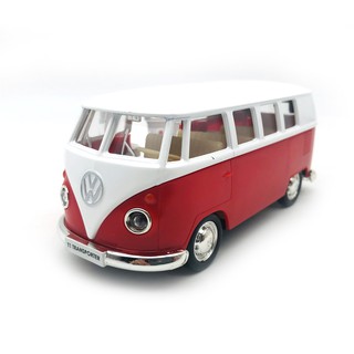 1/36 volkswagen t1 van rojo viejo autobús diecast vehículo tire hacia atrás modelo de coche de juguete