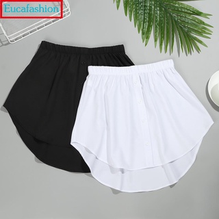Euca Splitting moda negro blanco niñas mujeres ajustable capas inferior barrido falso Top/Multicolor