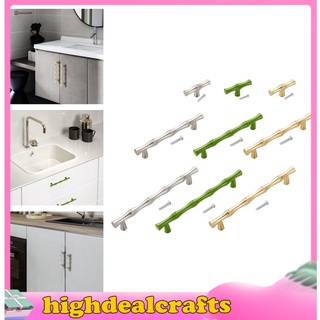 [Hothome] Haowei 6 piezas de aleación de Zinc mango de bambú cómoda cajón armario armario puerta tiradores decorativos accesorios de muebles