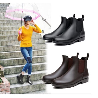 Mujer Chelsea botas de lluvia Unisex zapatos de las mujeres tobillo Pvc adultos antideslizante impermeable transpirable Casual días lluviosos necesarios