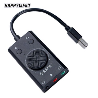 Multifuncional USB tarjeta de sonido USB a Jack adaptador de Audio de auriculares de 3.5 mm
