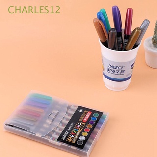 CHARLES12 Metallic Color Calligraphy Pens Multi Function Paint Brushes Hand Lettering Pens Drawing Art Refill Stationery Brush for Writing Sketch Supplies