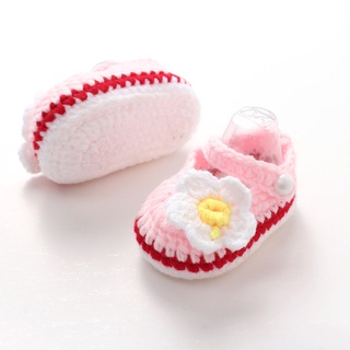 Clickon1_crib Crochet Casual bebé niñas hecho a mano calcetín margarita zapatos de bebé